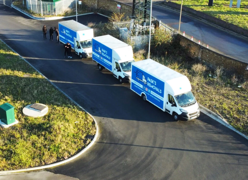 Pask's Removals vans in London